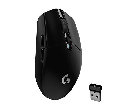 Logitech G305 LIGHTSPEED kabellose Gaming-Maus mit HERO 12K DPI Sensor, Wireless Verbindung, 6 programmierbare Tasten, 250 Stunden Akkulaufzeit, Leichtgewicht, PC/Mac - Schwarz