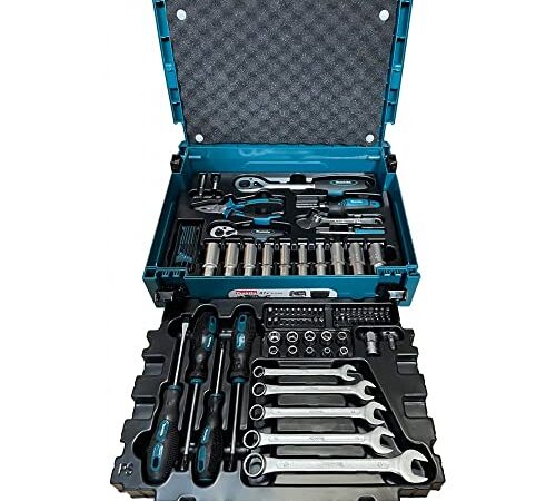 Makita E-11542 Mechaniker-Set mit Handwerkzeugen, im Makpac-Koffer, 87-teilig