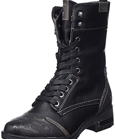 MUSTANG Damen Halblange Stiefel, schwarz, 38 EU