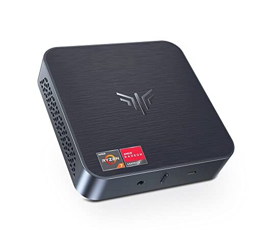 NiPoGi Windows 11 Pro Mini PC, AM02 AMD Ryzen 7 3750H 16GB DDR4 512GB SSD Mini Desktop Computer mit Radeon RX Vega 10 Graphics, Mini Gaming PC Support DP+HDMI 4K, RJ45-LAN,Dual-WLAN Micro Business PC