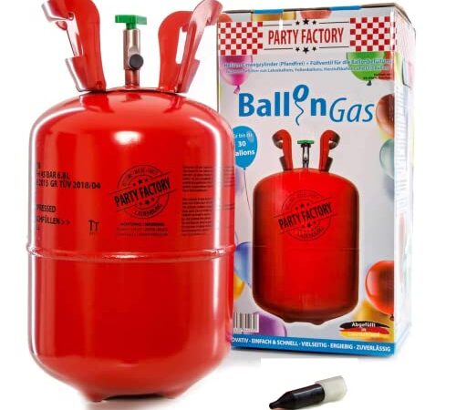 Party Factory Ballongas Helium für 30 Luftballons Heliumgas Gasflasche