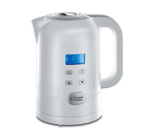 Russell Hobbs Wasserkocher mit Temperatureinstellung Digital [25°-100°C, u.a. für Babynahrung, Soll & Ist-Temperatur-LCD Anzeige] Precision Control (1,7l, 2200W, Warmhaltefunktion, Babymilch) 21150-70