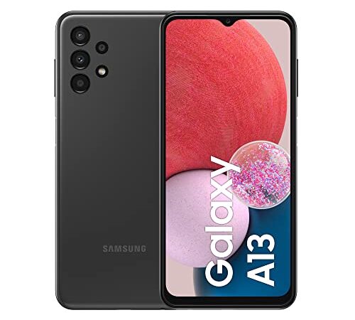 Samsung Galaxy A13 Android-Smartphone, 6,6 Zoll Infinity-V Display, Android 12, 4 GB RAM und 64 GB interner Speicher², Akku 5.000 mAh³, Schwarz