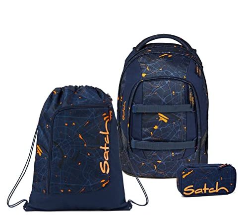 satch Pack Schulrucksack Set 3tlg. mit Schlamperbox und Sportbeutel (Urban Journey)