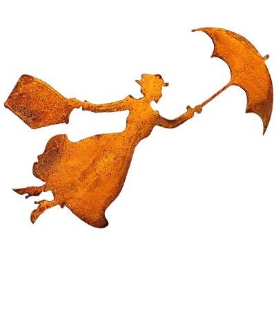 Bornhöft Mary Poppins Metall Rost Gartendeko Edelrost rostiger zum hängen (36cm)