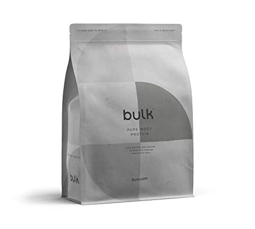 Bulk Pure Whey Protein Pulver, Eiweißpulver, Vanille, 1 kg, Verpackung Kann Variieren