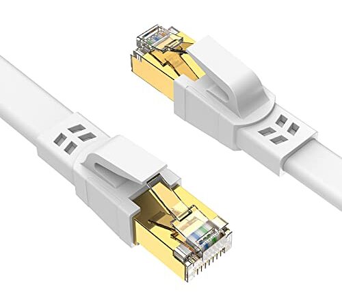 Ercielook lan kabel CAT8 Hochgeschwindigkeits - 0,5m 1m 3m 5m 10m 15m 20m Netzwerkkabel für den Außen- und Innenbereich, 40 Gbit/s lankabelverlaengerung für Router/Gaming/Modem