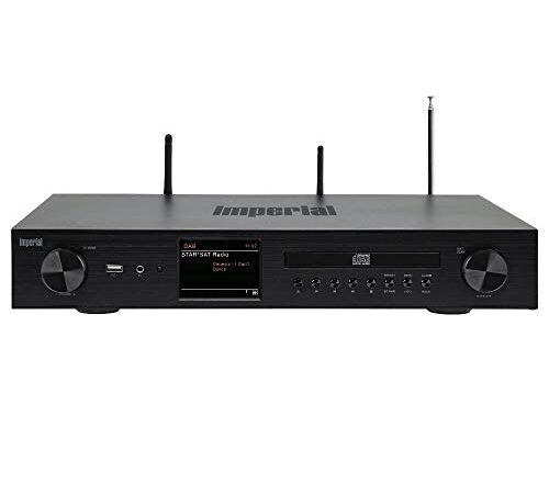 Imperial DABMAN i550 CD HiFi-Verst?rker Internetradio (DAB+/DAB/UKW/WLAN, Bluetooth, Streaming Dienste, CD-Player, Stereo Endstufe, AV Receiver), schwarz, HiFi breite, 22-252-00