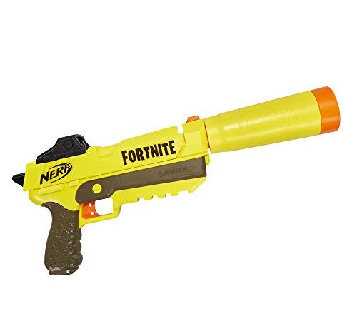 Nerf Elite Fortnite SP-L Blaster mit abnehmbarem Lauf und 6 Fortnite Elite Darts für Jugendliche und Erwachsene, Mehrfarbig