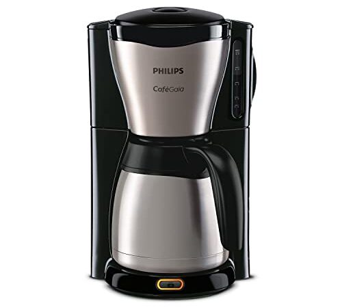 Philips Domestic Appliances HD7546/20 Gaia Filter-Kaffeemaschine mit Thermo-Kanne, schwarz/metall