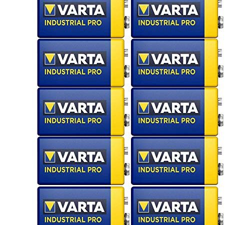 Varta Industrial 4022 9V Block Alkaline Batterie MN1604 6LR61, 10 Stück