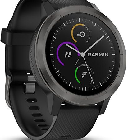 Garmin vivoactive 3 GPS-Fitness-Smartwatch - vorinstallierte Sport-Apps, kontaktloses Bezahlen mit Garmin Pay, Gunmetal (Generalüberholt)