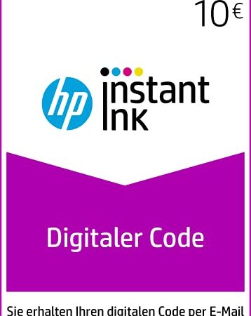 HP Instant Ink 10€ Startguthaben Code, für Registrierung im 10, 50, 100, 300 oder 700 Seitentarif (6ZC50AE)