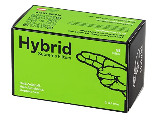 Hybrid Supreme Filters Zellstoff/Aktivkohle, Weiß, Durchmesser- 6.4mm