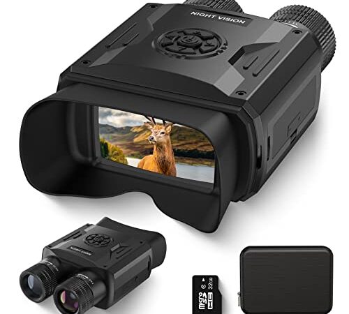 Nachtsichtgerät, Profey FHD 1080P Digital Infrarot Nachtsicht Fernglas 500M, 3000mAh Wiederaufladbar Nachtsichtgeräte mit 8X Digitalzoom, 3,5" TFT LCD, 9 Stufen IR für Jagd Vogelbeobachten mit 32GB