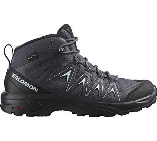 Salomon X Braze Mid Gore-Tex Damen Wanderschuhe, Hiking-Basics, Sportliches Design, Vielseitiger Einsatz, Ebony, 40 2/3