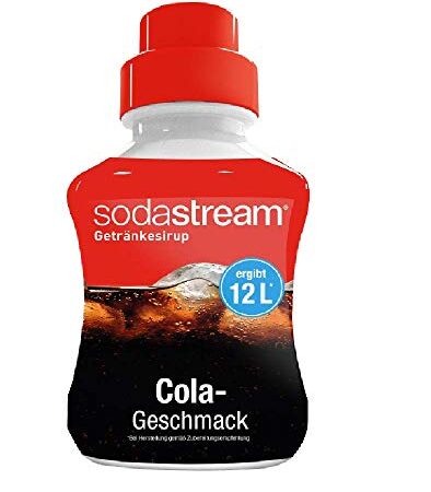 SodaStream Sirup Cola, Ergiebigkeit: 1x Flasche ergibt 12 Liter Fertiggetränk, Sekundenschnell zubereitet und immer frisch, 500 ml, rot