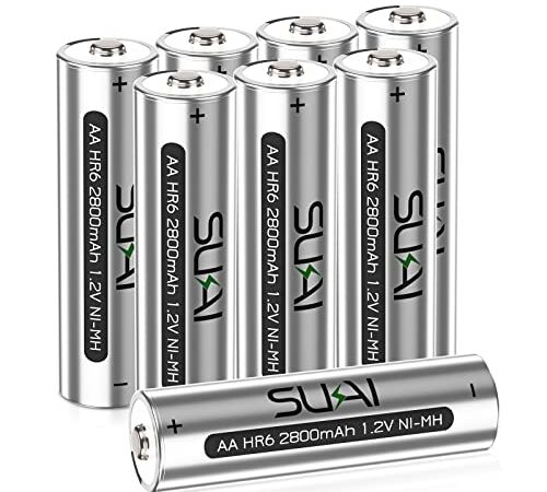 SUKAI Akku AA 2800mAh AA wiederaufladbar Batterien, vorgeladen, 8 Stück - Lange Akkulaufzeit, geringer Selbstentladung, umweltfreundlich und recycelbar