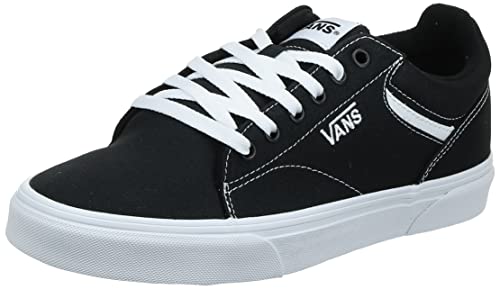 Vans Herren Seldan Sneaker, Schwarz ((Canvas) Black/White 187), 43 EU