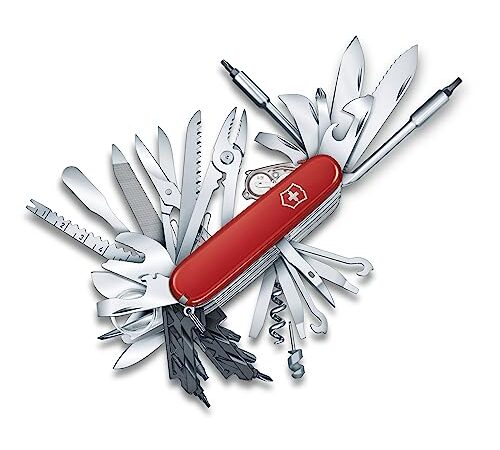 Victorinox, Taschenmesser, Swiss Champ XXL, 91 mm, rot (73 Funktionen, Klinge, mit Wellenschliff, Klinge, Klinge)