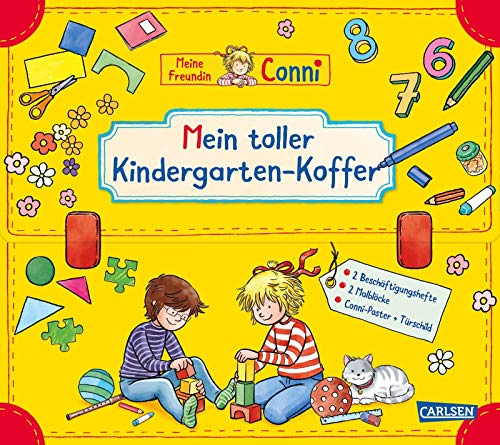 Conni Gelbe Reihe (Beschäftigungsbuch): Mein toller Kindergarten-Koffer (Buch-Set für den Kindergarten): Mit zwei Beschäftigungsheften, zwei ... - plus ein Türschild zum Selbstgestalten