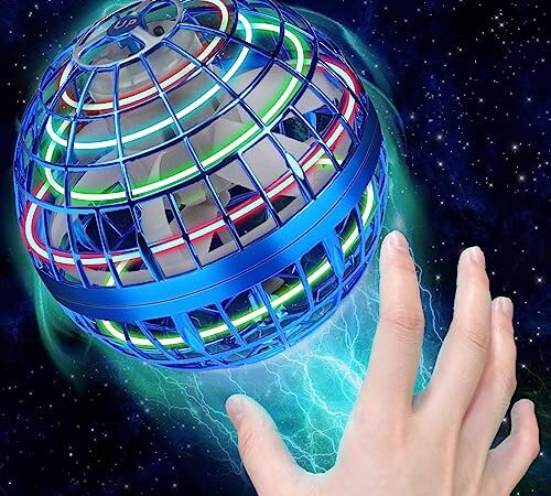 Korffe Fliegender Ball, Fliegender Spielzeug Handgesteuerter Mini Drohne mit 360 ° rotierenden LED-Leuchten für Kinder Erwachsene Flying Ball Geschenke Für Jungen Mädchen Indoor Outdoor